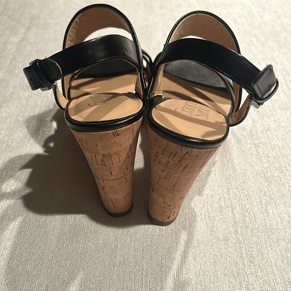 Franco Sarto Black Buckle Wedges - Picture 3 of 6